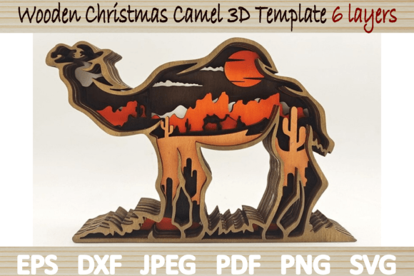 Download Wooden Camel 3D Christmas Ornament SVG - Christmas ornament svg Collection