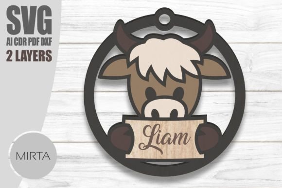 Download Highland Cow Christmas Ornament Svg - Christmas ornament svg Collection