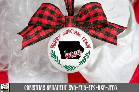 Download Iowa Christmas Ornament SVG File - Christmas ornament svg Collection