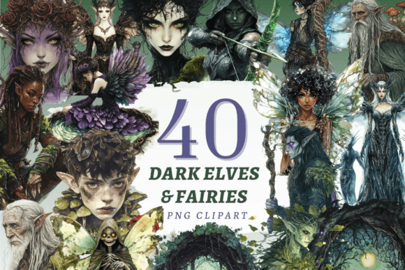 Download Dark Elves &amp; Fairies PNG Bundle - Elves Collection